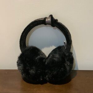 Elegant Black Faux Fur Earmuffs